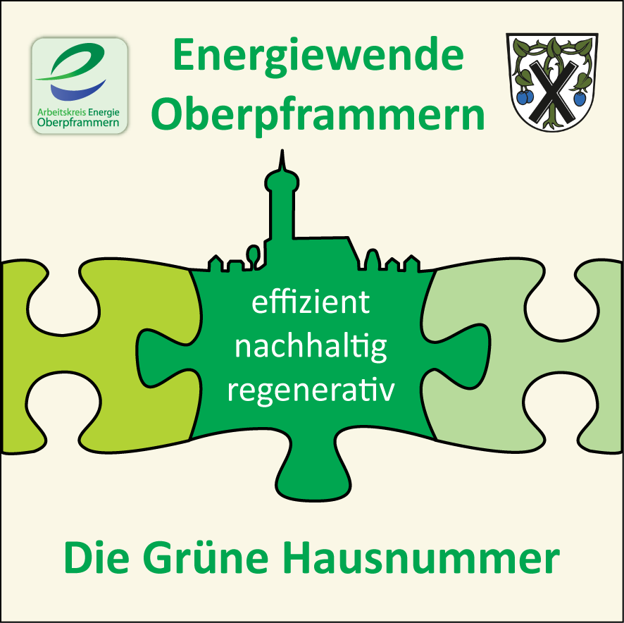 EW OPF Plakette Die grüne Hausnummer 15x15